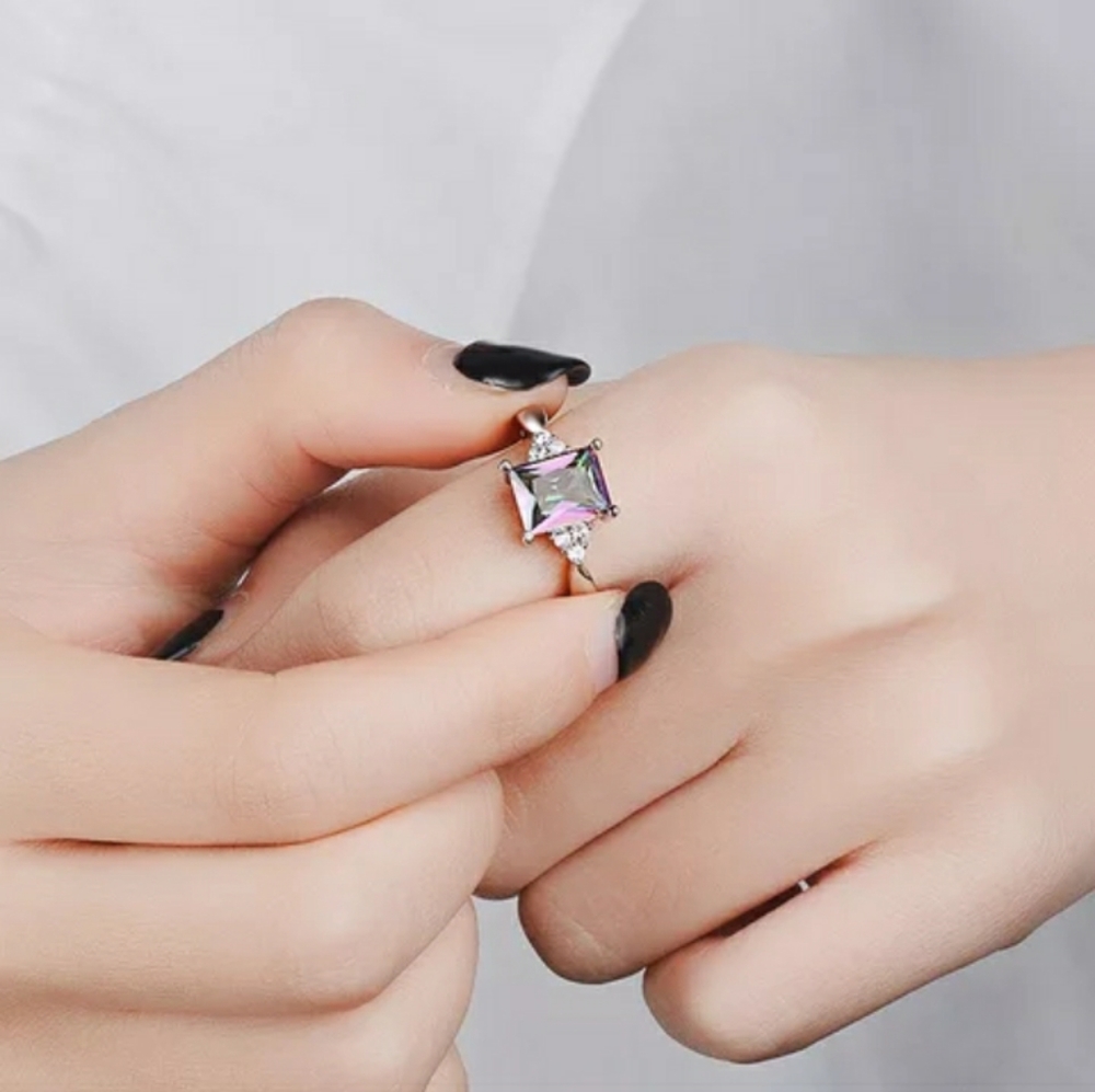 New Silver Colorful Ring - Picture 2 of 3
